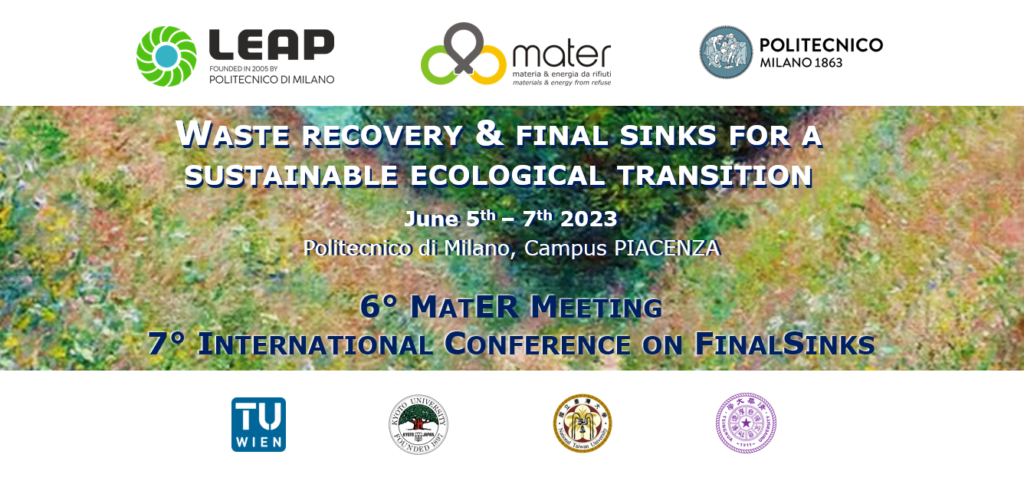 6th MatER Meeting and 7th Conference on Final Sinks - SAVE THE DATE